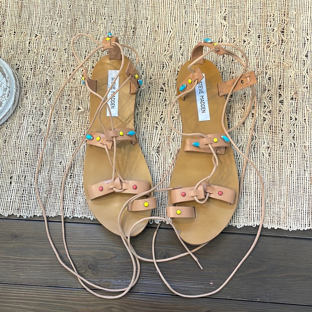 Steve Madden Leather lace up sandals